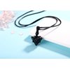 XIANNVXI Black Obsidian Healing Crystal Stone Necklace Spirtual Pyramid Gemstone Pendant Necklaces Adjustable Rope Natural Reiki Quartz Jewelry for Men Women Boy