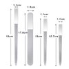 4 Pcs Metal Nail File Diamond Nail Files Stainless Steel Nail File Kit Double Side Fingernail Toenail Files for Salon Home Travel Use(5.9Inch)