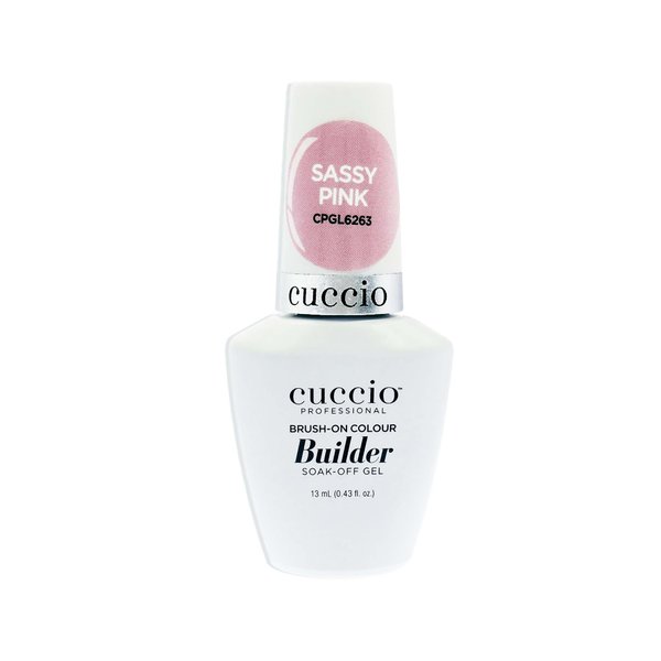 Cuccio Brush-On Colour Builder Soak Off Gel - Sassy Pink by Cuccio Pro for Women - 0.43 oz Nail Polish