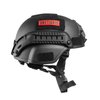 OneTigris Helmet MICH 2000, 3mm ABS Plastic Adjustable ACH Tactical Helmet with Ear Protection, Front NVG Mount and Side Rail (Black)