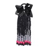 Kids Braid Ponytail Extension with Elastic Bowknot Tie Clip in Beads Braids Hair Extensions Braids Hair Extensions Wig for Children Girls Wigs with Bead Decoration Synthetic Hairpiece Black