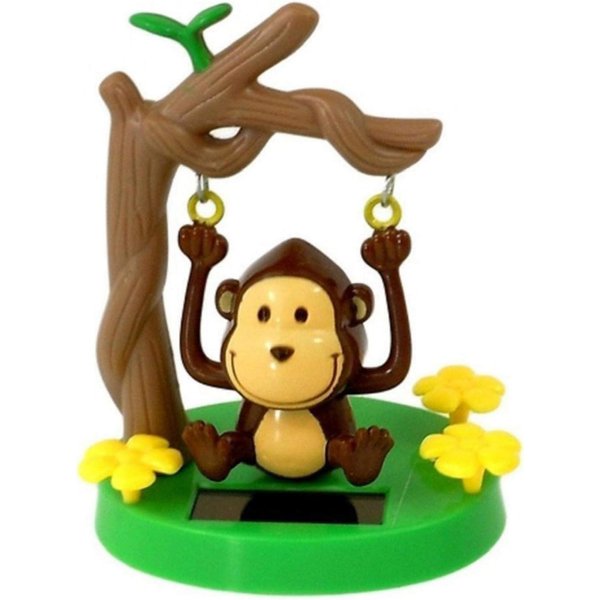 Cute Solar Monkey Swinging Animated Bobble Dancer Toy,Kawaii Solar Powered Dancing Monkey Toys, Car Decor Kids Toys Car Home Decoration
