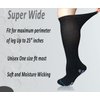 COIYUFUX Extra Wide Socks For Bariatric Feet- Knee High Diabetic Socks For Men Women, Cast Socks Lymphedema Socks for Swollen Foot Ankle Leg (Black)