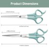 Hair Cutting Scissors and Thinning Shears, 2 Pack 6 inch Professional Stainless Steel Barber Scissors with Sharp Blades, Ergonomic Hairdressing Scissors for Men Women Kids and Pets Hair