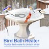KNEOYR 250W De-icer Submergible Bird Bath Heater Aluminum Cast for Livestock Poultry Horses, Cows, Birds, Wildlife Drinking Indoor Outdoors in Winter with 10 Foot Cord Birdbath Water Heater