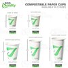 8 oz Compostable Paper Cups - Biodegradable Disposable White Paper Coffee Cups PLA Lined - Eco-friendly Hot and Cold Drinking Cups for Travel, Picnic, Party and Events (500)