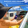 Waterproof Marine Radio Stereo for Boat: Bluetooth Marine Digital Media MP5 Player with 3 Inch LCD Display AM FM AUX USB EQ Subwoofer
