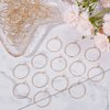 Beebeecraft 1 Box 100Pcs Hoop Earring Findings 18K Gold Plated 20mm Wine Glass Charms Rings with 0.7mm Pin DIY Earring Beading for Hoop Earrings Making