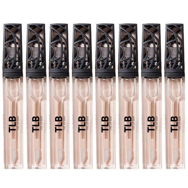 The Lip Bar | Vegan Non-Sticky Lip Gloss | High Shine Finish | Minimalist - Clear | 8 pack