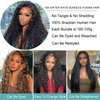 Beauty Queen 4 Bundles Water Wave Human Hair 16 18 20 22 Inch 16A Grade 100% Unprocessed Brazilian Quick Weave Hair Bundles Virgin Remy Weave Bundles Human Hair Extensions Natural Color