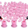 OZER Tattoo Ink Cups with Stable Base and 200pcs Tattoo Ink Cup Skull Disposable Silicone Tattoo Pigment Cup Pink