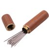 Hand Sewing Needles Self Threading - YAWALL Self Threading Needle, 24 Pieces Easy Thread Sewing Needles with Wood Needle Case, Threaded Needle Holder, Embroidery Needle Storage
