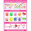 Dealot 24 Pack Prefilled Valentine's Day Gifts for Kids with Stress Balls Valentines Day Cards for Kids Classroom School Exchange Gift Party Favors Squeeze Fidget Toys for Stress Relief Adults