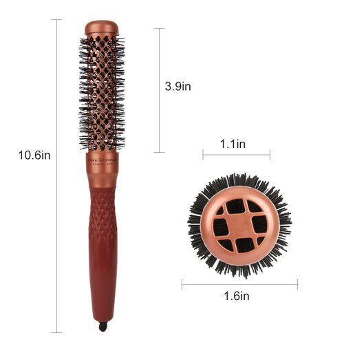 Hair Round Brush, Hair Brush Nano Thermal Ceramic & Ionic Tech & Anti-Static, Roller Hairbrush for Blow Drying, Curling, Straightening, Add Volume & Shine, 25mm/0.98IN
