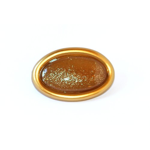 Hand Painted Oval Shape Hair Barrette Celluloid Acetate 2 Inch Hair Clip R26 (Gold Hinge)