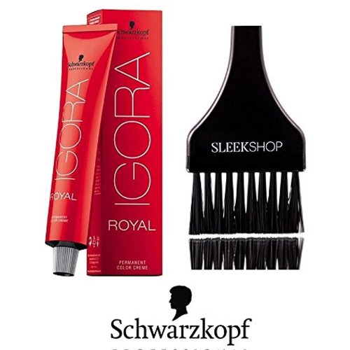 Schwarzkopf Professional Igora Royal Permanent Hair Color (with Sleek Tint Brush) (8-11 Light Blonde Cendre Extra)