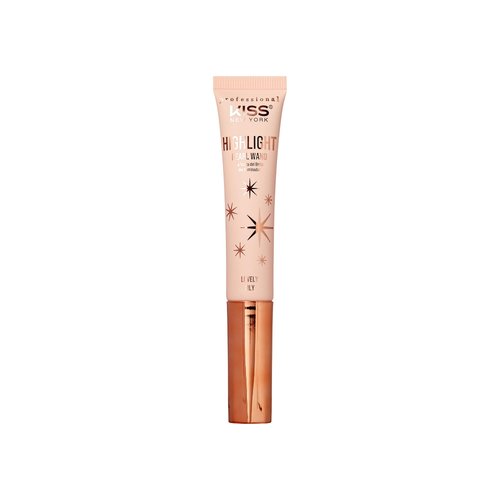 Kiss New York Professional Pearl Liquid Highlighter Beauty Wand, Radiant Glow for Cheek Eye & Lip, Non-Greasy Hydration Lightweight with Sponge-Tip Applicator (Lovely Lily)