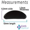 GMS Optical® Kids Small Adhesive Contoured Silicone Eyeglass Nose Pads - Anti Slip & Pressure relief - Perfect for Kids Glasses and Smaller Frames (13mm x 6.5mm x 1.8mm) (5 Pair - Black)