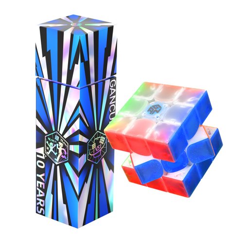 GAN12 ui Maglev, GAN Smart Speed Cube 3x3 with GAN PowerPod, Intelligent Magnetic Cube via Bluetooth Connected for Online Games/AI Training, Puzzle Cube for Kids and Adults, 10 Years Edition