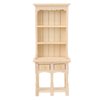 Tnfeeon Dollhouse Furniture, Dollhouse Bookcase, 3Layer Bookcase with Drawers for Home