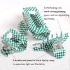 Checkered Hair Claw Clips,Pack of 3,Vintage Green/White Checkered Claw Clips Cellulose Acetate Banana Clips,Nonslip Hair Clamp for Women Girls (Green)