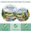 Iemctsy Let The Adventure Begin Decorations - 96PCS Adventure Awaits Party Decorations Paper Plates Napkins Disposable Dinnerware Sets for Baby Shower Birthday Christmas Party decorations Serves 24