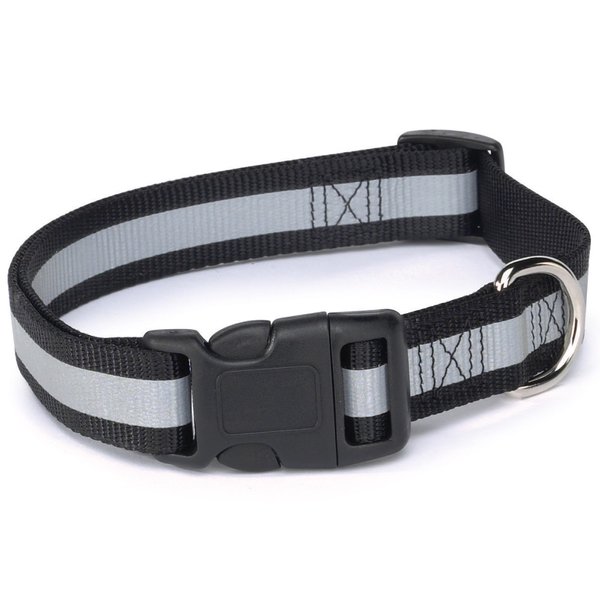 Guardian Gear Reflective Dog Collar, Fits Necks 6" to 10", Black