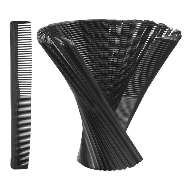 Hestya 36 Pack Hair Comb Bulk 7 Inch Carbon Fiber Cutting Comb All Purpose Combs for Men Women Plastic Hairdressing Styling Combs for Salon or Hotel Hair Care, Black