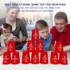Aivalas Stack Cups, 24pcs Sports Stacking Cup Set Classic Stack Training Game Toys for Boys Girls Kids Stacking Cups with Carry Bag (Blue & Red)