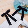 HINZIC 3Pcs 4.72inch Velvet Hair Bow Clips Black Hair Bows Hair Ribbons Valentines Back to School Wedding Prom Gift Hair Styling Accessories for Women Girls Teens Thin Hair