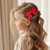 Hair Bow Clips (Red)