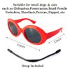 Pibupibu Retro Oval Small Dogs Cats Eye Wear Party Favors Pet Sunglasses Set Cute Funny Cosplay Dolls Costume Photo Props