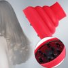 Universal Hair Diffuser Adaptable for Blow Dryers, Makeup Hair Styling Dryers Attachment for Curly or Wavy Hair, Hairdressing Accessory for Barber Salon (D-2.36“ Red Collapsible)
