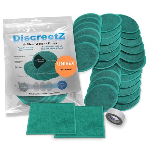 Flatulence Relief for Adults, Ends Odor & Noise. Gas Relief Pads Aid Charcoal Flatulence Underwear, & Gassy Diets, Irritable Bowel Syndrome IBS, Diverticulitis, Colitis, Crohn's, Leaky Gut, IBD S-30