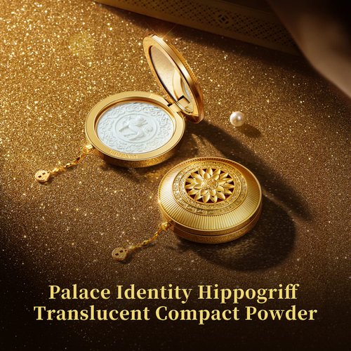 ZEESEA [Palace Identity] Hippogriff Compact Powder，Hosta Wing Deer Lock Makeup Powder, Clear White Jade
