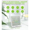 Geevon Digital Indoor Thermometer Hygrometer, Wireless Temperature Humidity Meter with Comfort Index, 1*AAA Battery, Calendar, Small Room Temperature Monitor for Home, Greenhouse, Bedroom, White