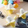 Jinshining 4Pcs Yellow Cute Stuffed Banana Shape Cartoon Doll PP Cotton Soft Doll Plush Pendant Birthday Gift for Decoration 1.97 inches Stuffed Animals