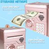 Yoego Kids Money Bank, Electronic Piggy Banks, Great Gift Toy for Kids Children, Auto Scroll Paper Money Saving Box Password Coin Bank,Perfect Toy Gifts for Boys Girls (Rose Gold)