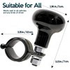 Vehicle Steering Wheel Spinner Knob - Zone Tech Suicide Classic Black Premium Quality Steering Wheel Spinner with Power Handles Universal Fit