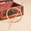 Gold Circle Hair Fork Metal Ponytail Hairpin Retro Hair Stick Minimalist Hair Clip Hair Accessories for Women Girls Long Hair