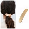 Iaceble French Metal Bar Hairclip Geometry Hair Barrette Clip Minimalist Ponytail Holder Hair Clip Gold Bar Hair Barrette Clip Decorative Hair Accessories for Women and Girls Headdress