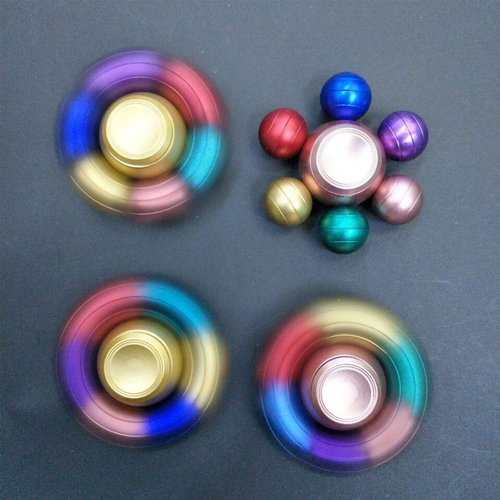 Cool Magic Orb Fidget Ball Spinner Toys Metal, Stress Hand Finger Spinner Fidgeting Anti Anxiety Focus Stainless Steel Figit Toys Fingertip Gyro Stress Relief Xmas Birthday Gifts for Kids Adults