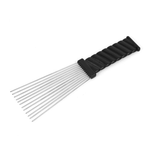 Folansy Afro Comb Metal African American Pick Comb Hairdressing Styling Tool Hair Pick for Hair Styling(Wave Style)