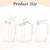 Foryysa Bridal Wedding Hair Pins for Women White Flower Headwear Pearl Leave Elegant Handmade Sparkly Bride Design (3 pcs)