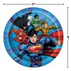 Unique Round Dessert Paper Plates - 7", Justice League, 8 Pcs