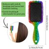 Rainbow Hair Brush, Rainbow Sequins Wet Dry Air Cushion Hair Brush Plastic Detangler Hair Brush for Kids Adults Back To School Gift Women Men