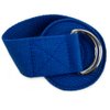 Crown Sporting Goods 10' Extra-Long Cotton Yoga Strap with Metal D-Ring (Blue)
