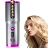 vanso Cordless Automatic Curling Iron,Ceramic Auto Hair Curler with LCD Display 6 Temps & Timers,Portable USB Rechargeable Curling Iron Wand,Detangle & Scald-Free,Fast Heating for Hair Styling