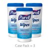 PURELL Hand Sanitizing Wipes, Clean Refreshing Scent, 40 Count Sanitizing Wipes Table Top Canisters (Pack of 3) - 9120-03-EC