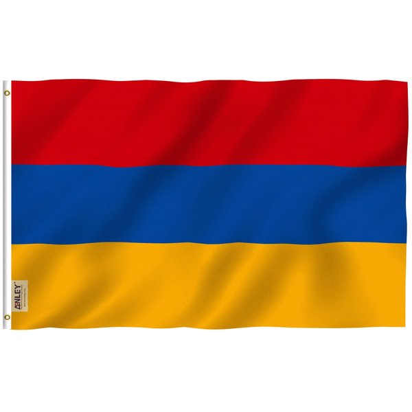 ANLEY Fly Breeze 3x5 Feet Armenia Flag - Vivid Color and Fade Proof - Canvas Header and Double Stitched - Republic of Armenia Flags Polyester with Brass Grommets 3 X 5 Ft